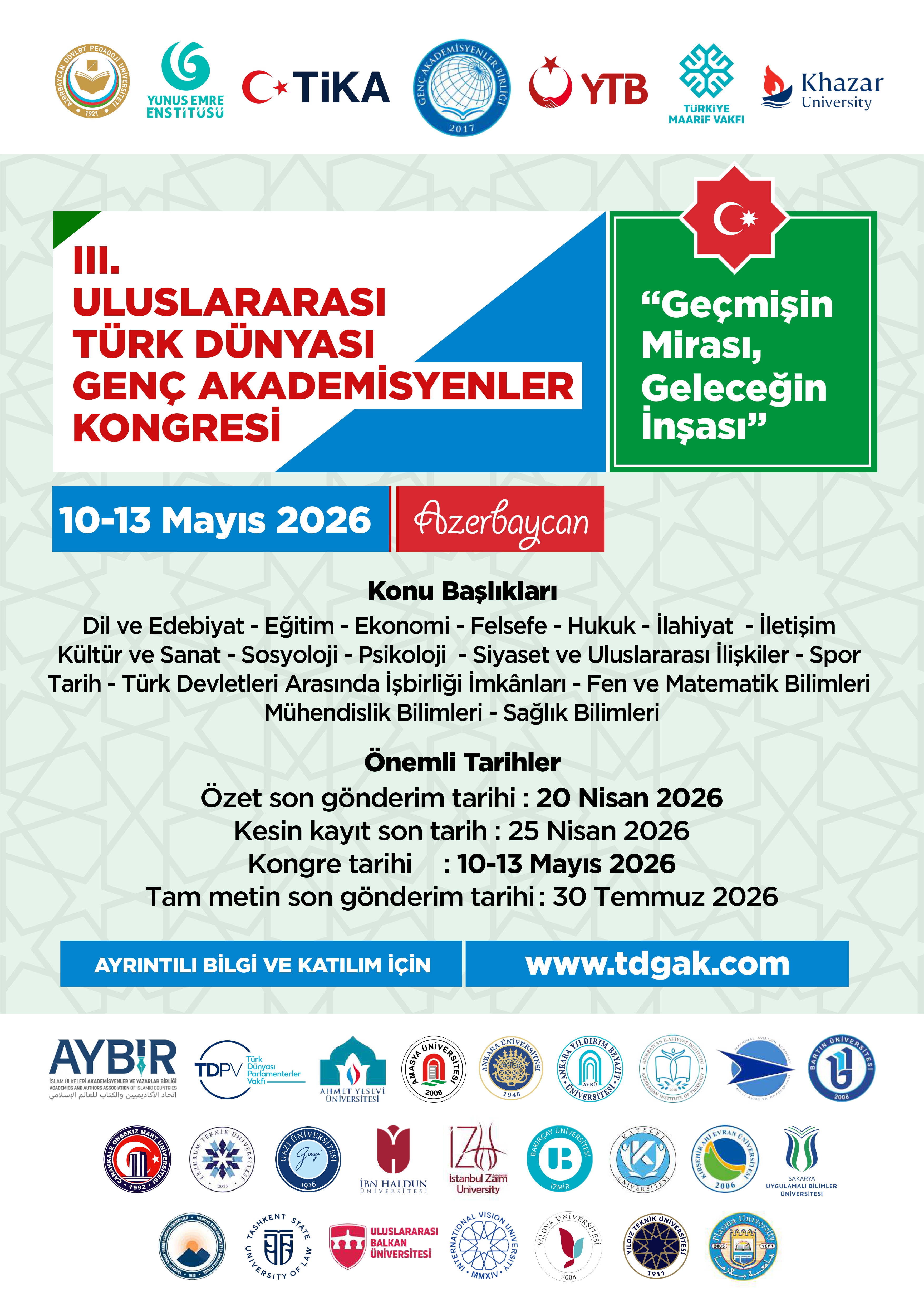 III. Uluslararası Türk Dünyası Genç Akademisyenler Kongresi (1)