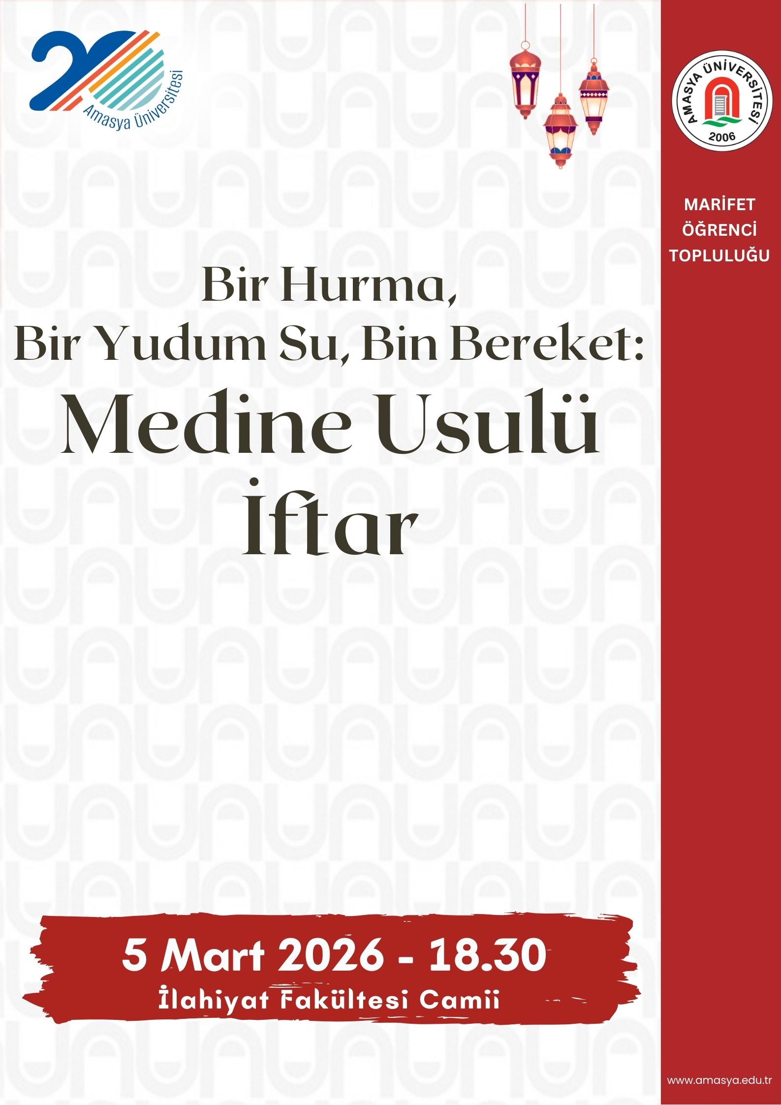 Bir Hurma,  Bir Yudum Su, Bin Bereket: Medine Usulü İftar